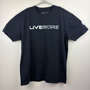 Livesore Shirt Short Sleeve Gym Workout Black Men’s Large